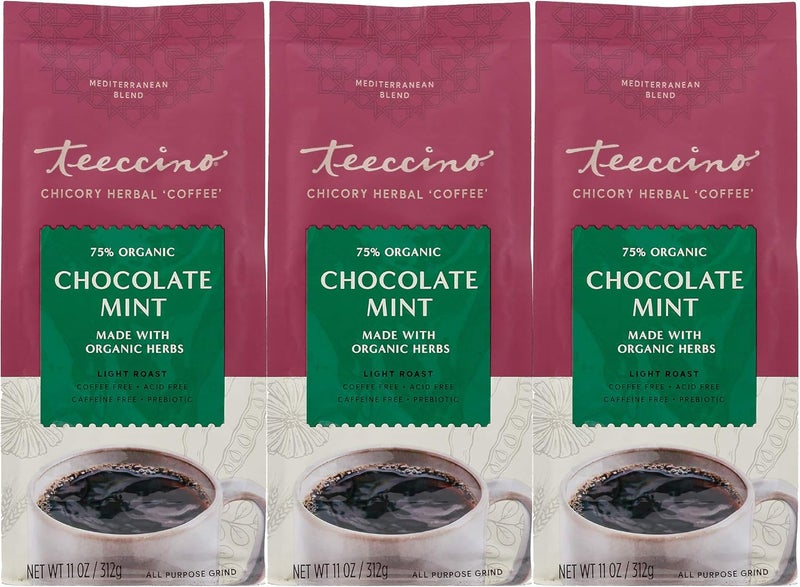 Teeccino Chocolate Mint Chicory Herbal Coffee Alternative - Image 1